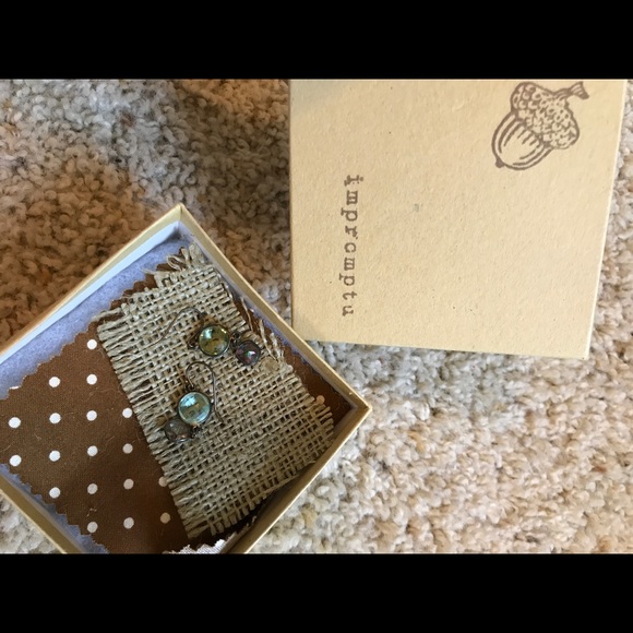 Gemstone Drop Mismatch Earrings - Picture 2 of 4